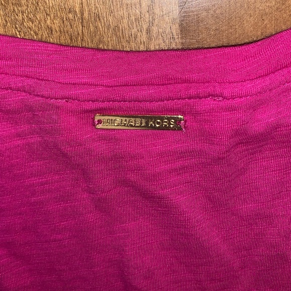 Michael Kors V-neck short sleeve top pink XL 💓 - Picture 4 of 8